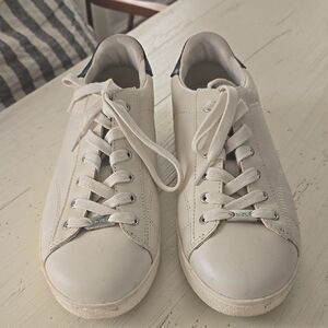 COACH LOW TOP SNEAKER White/Midnight Navy, Size 9